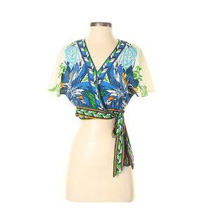 Jealous Tomato Cropped Wrap Top, LG